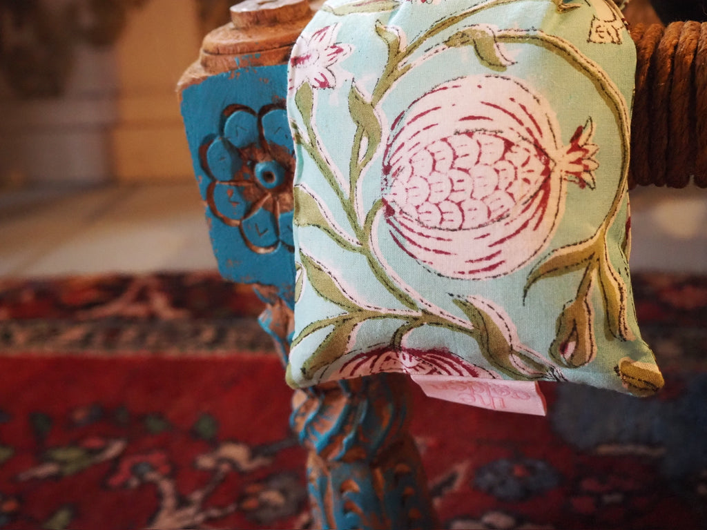 Pomegranate Block Printed Eye Pillow
