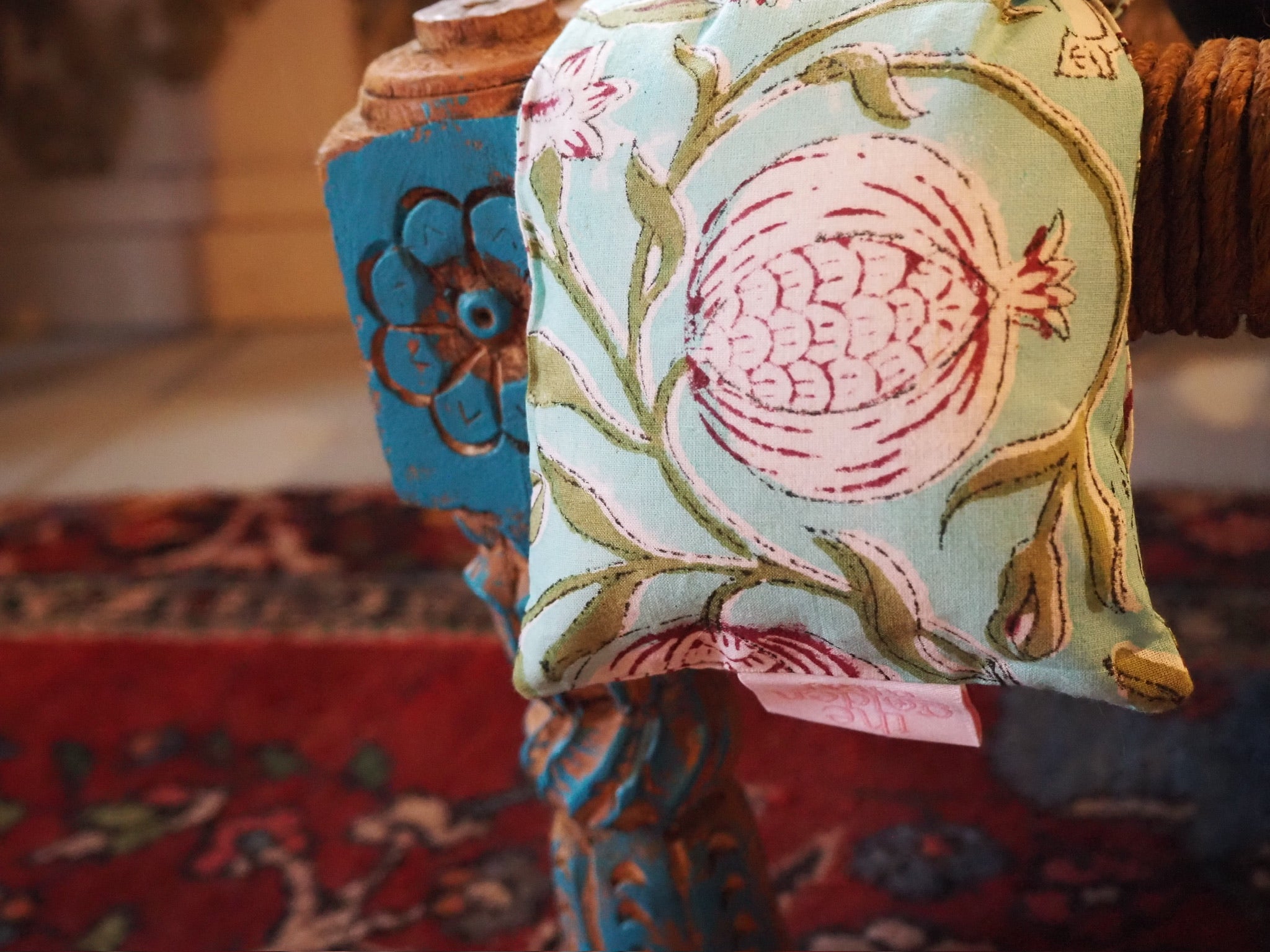 Pomegranate Block Printed Eye Pillow