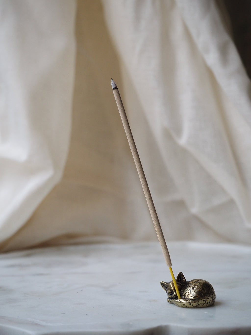 Brass Cat Incense stick holder