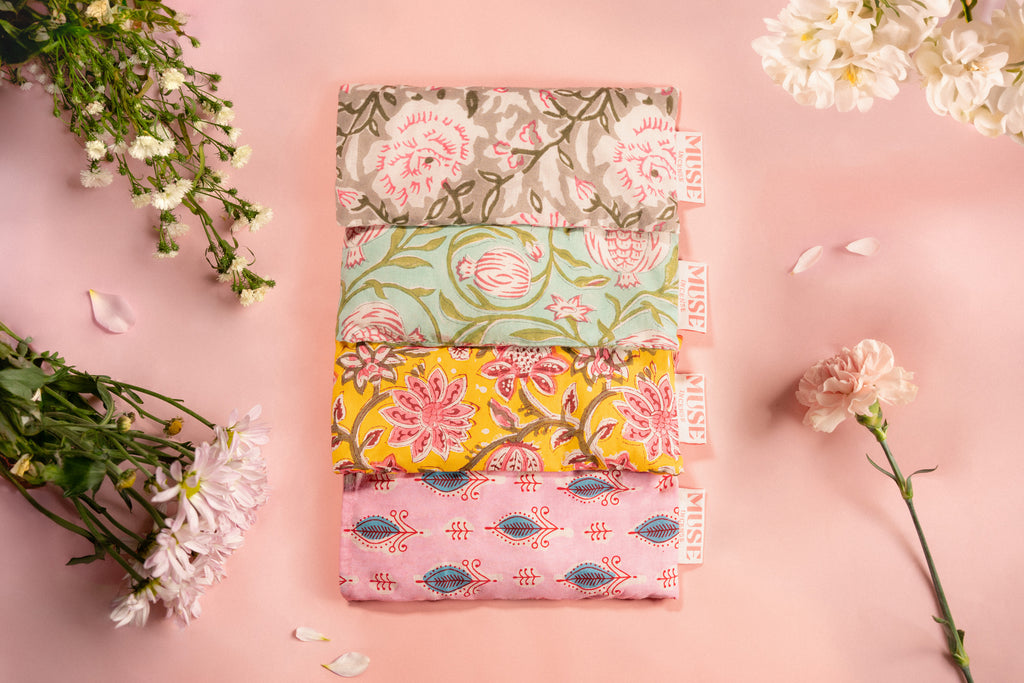 Pomegranate Block Printed Eye Pillow