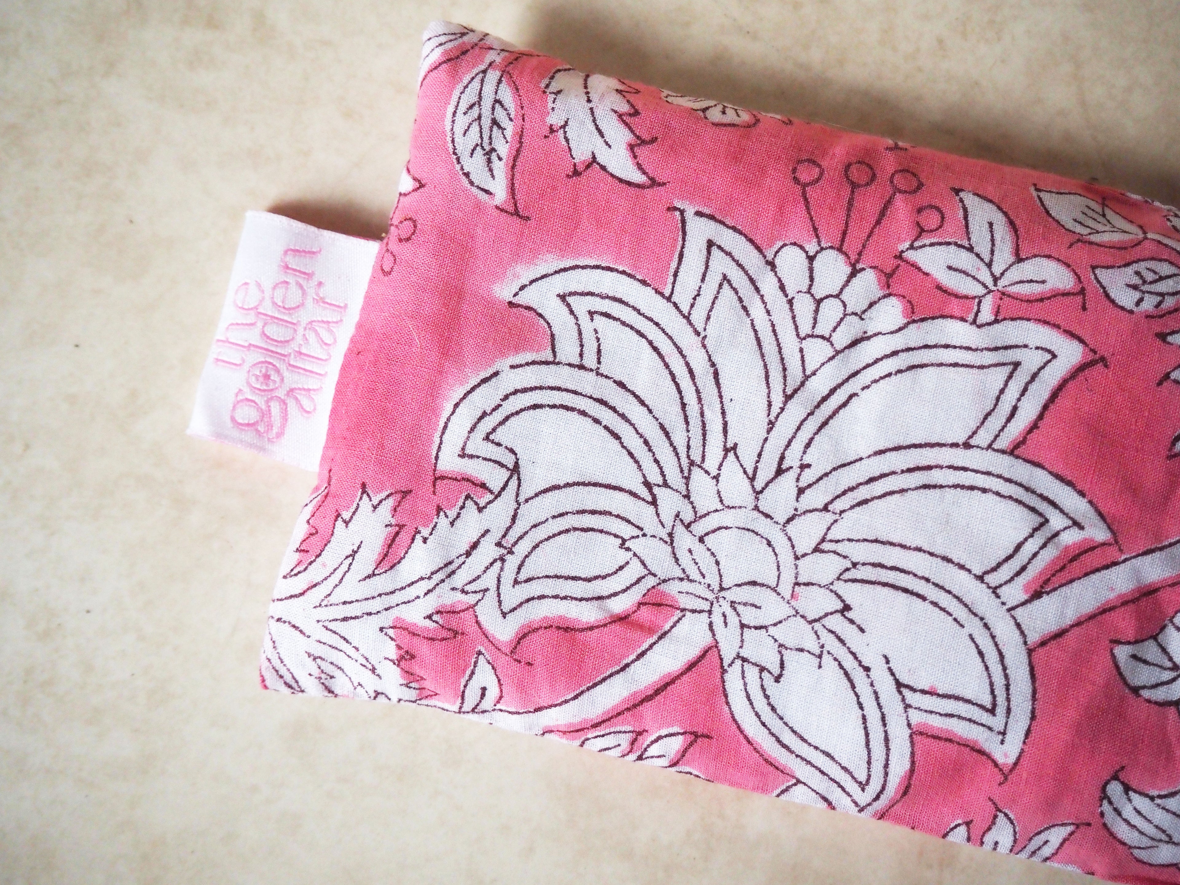 Pink Block Printed Eye Pillow