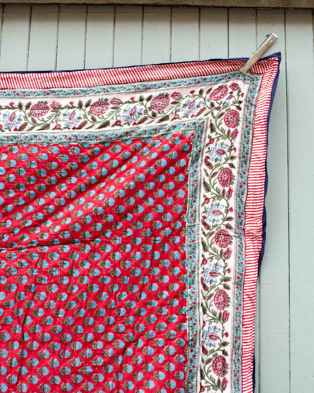 Block Printed Single Padded Quilt - Stanton