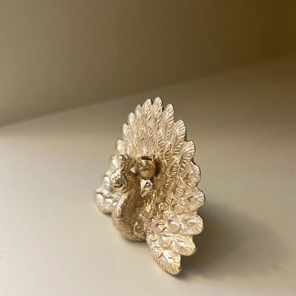 Brass Incense Holder - Peacock