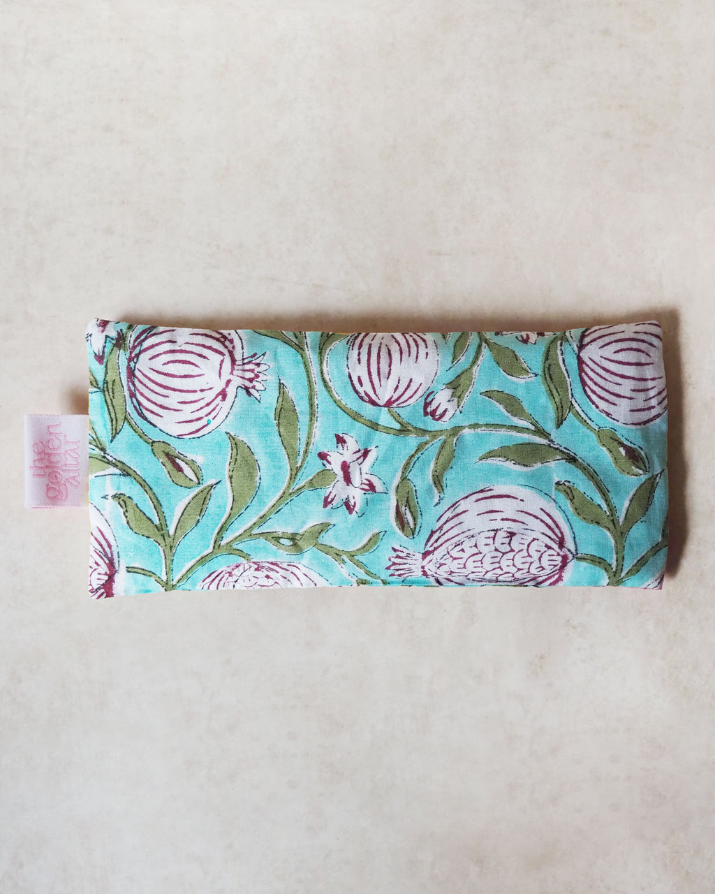 Pomegranate Block Printed Eye Pillow