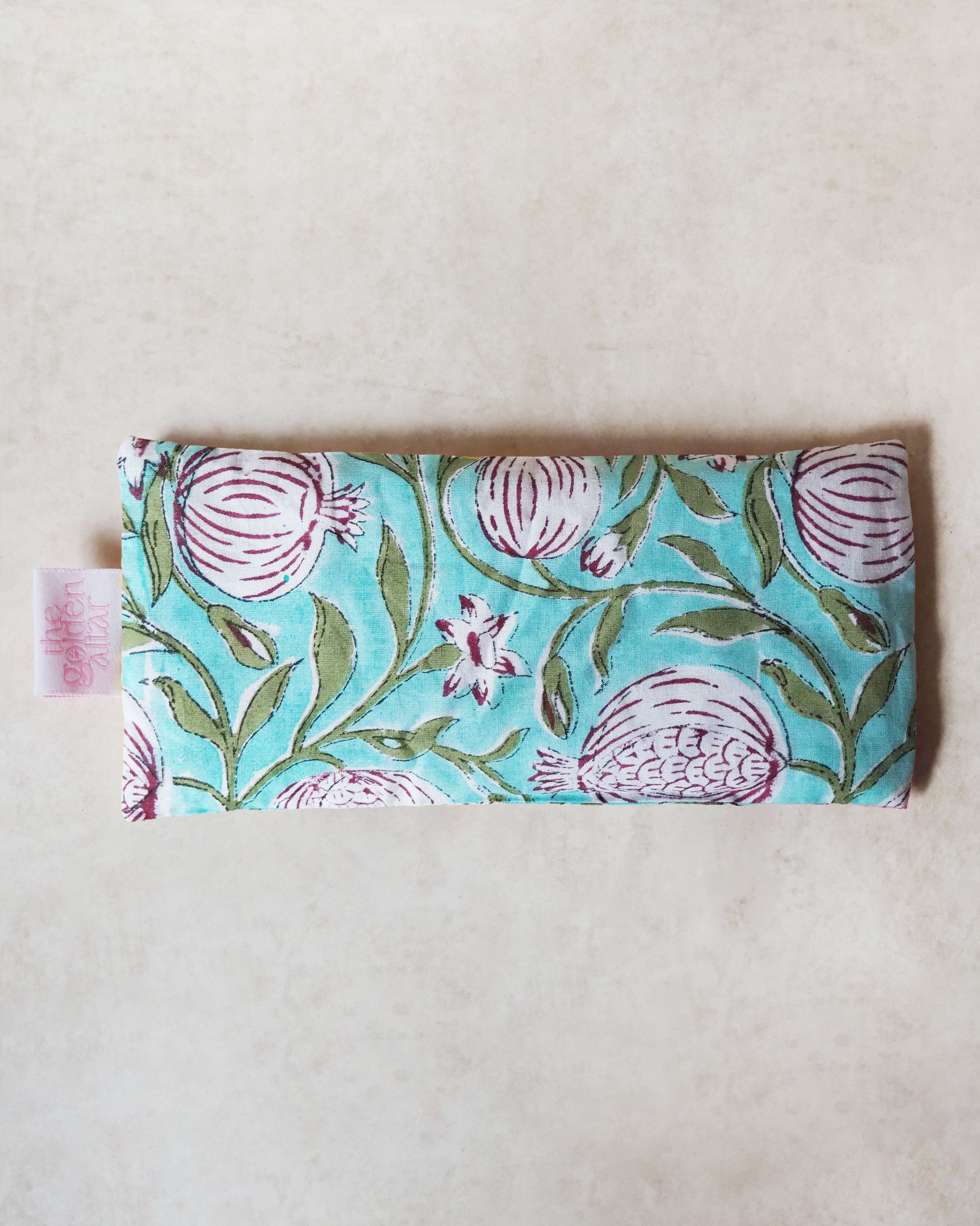 Pomegranate Block Printed Eye Pillow