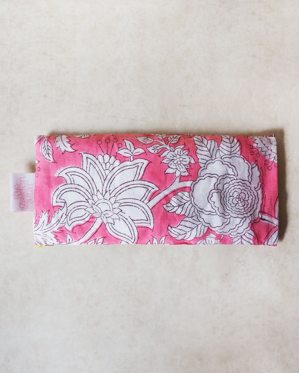 Pink Block Printed Eye Pillow