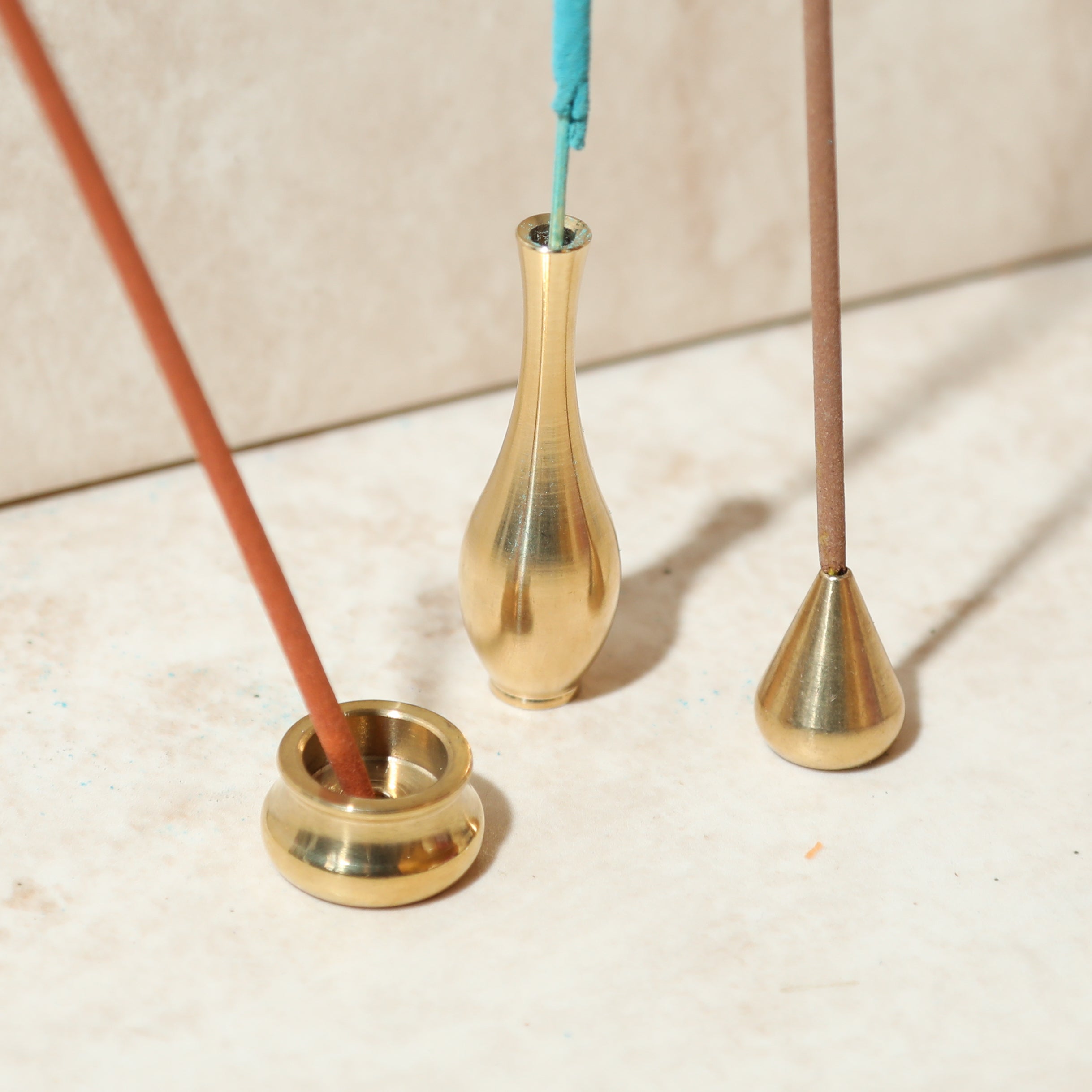 Brass Incense Holder - Droplet