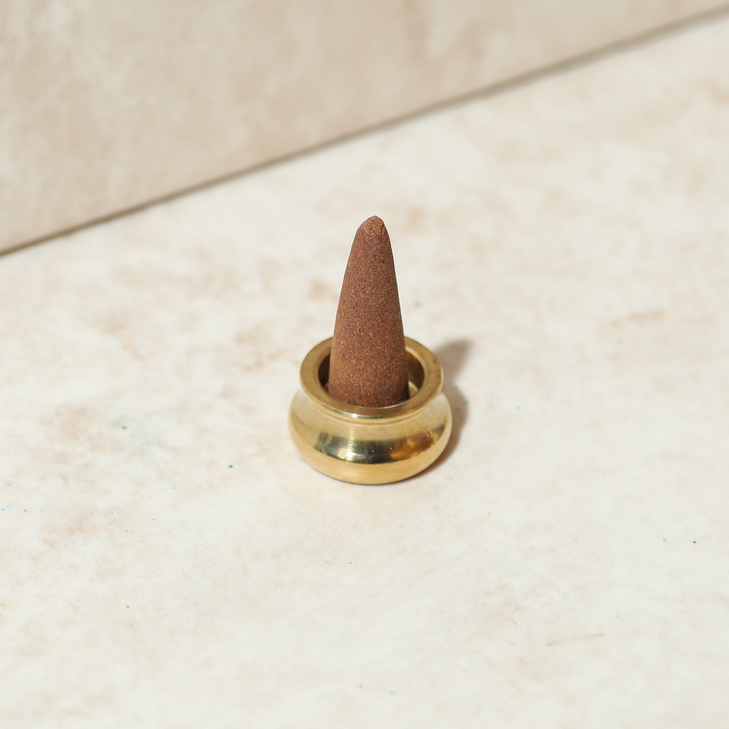 Brass Incense Holder - Droplet