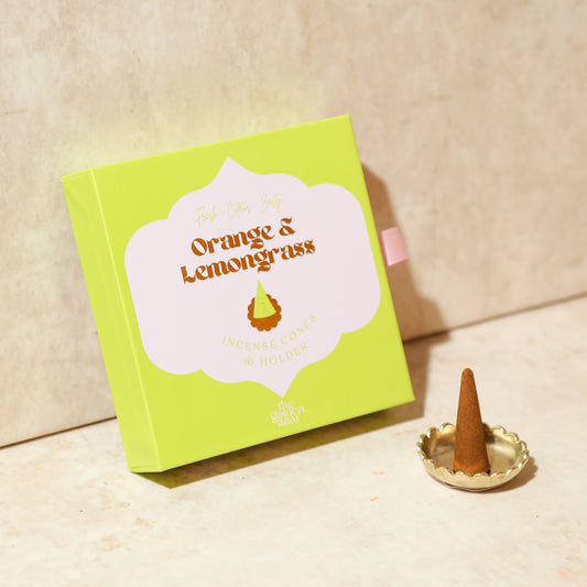 Orange & Lemongrass Incense Cones Set