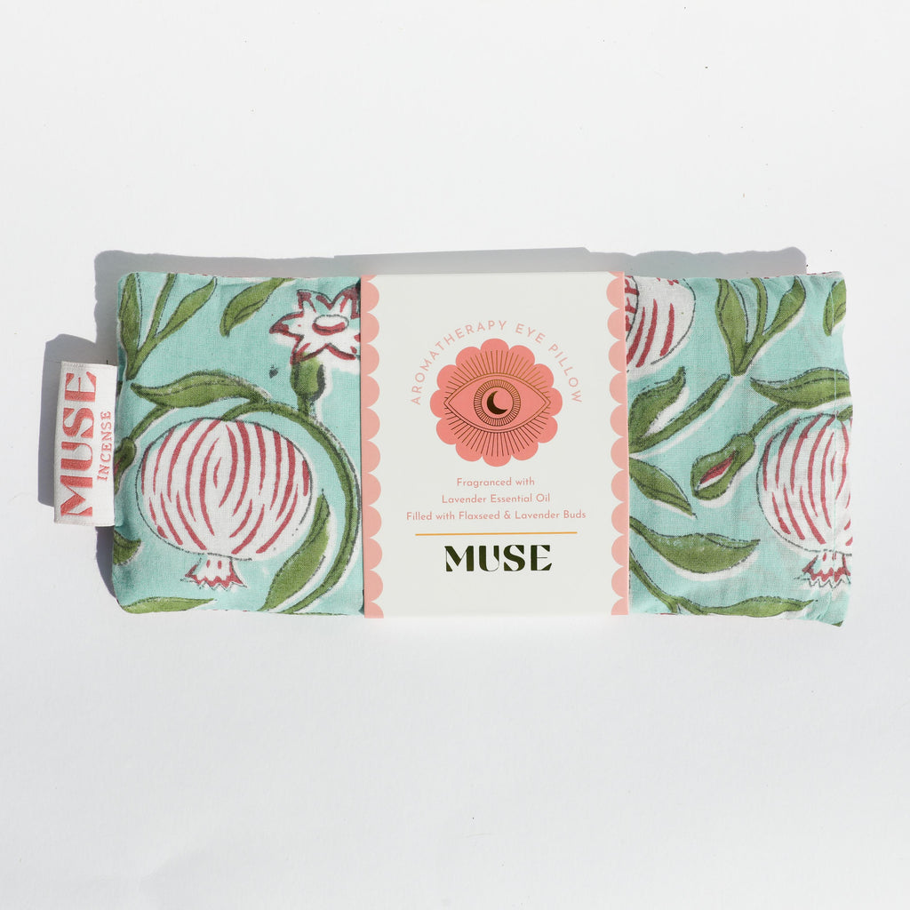 Pomegranate Block Printed Eye Pillow