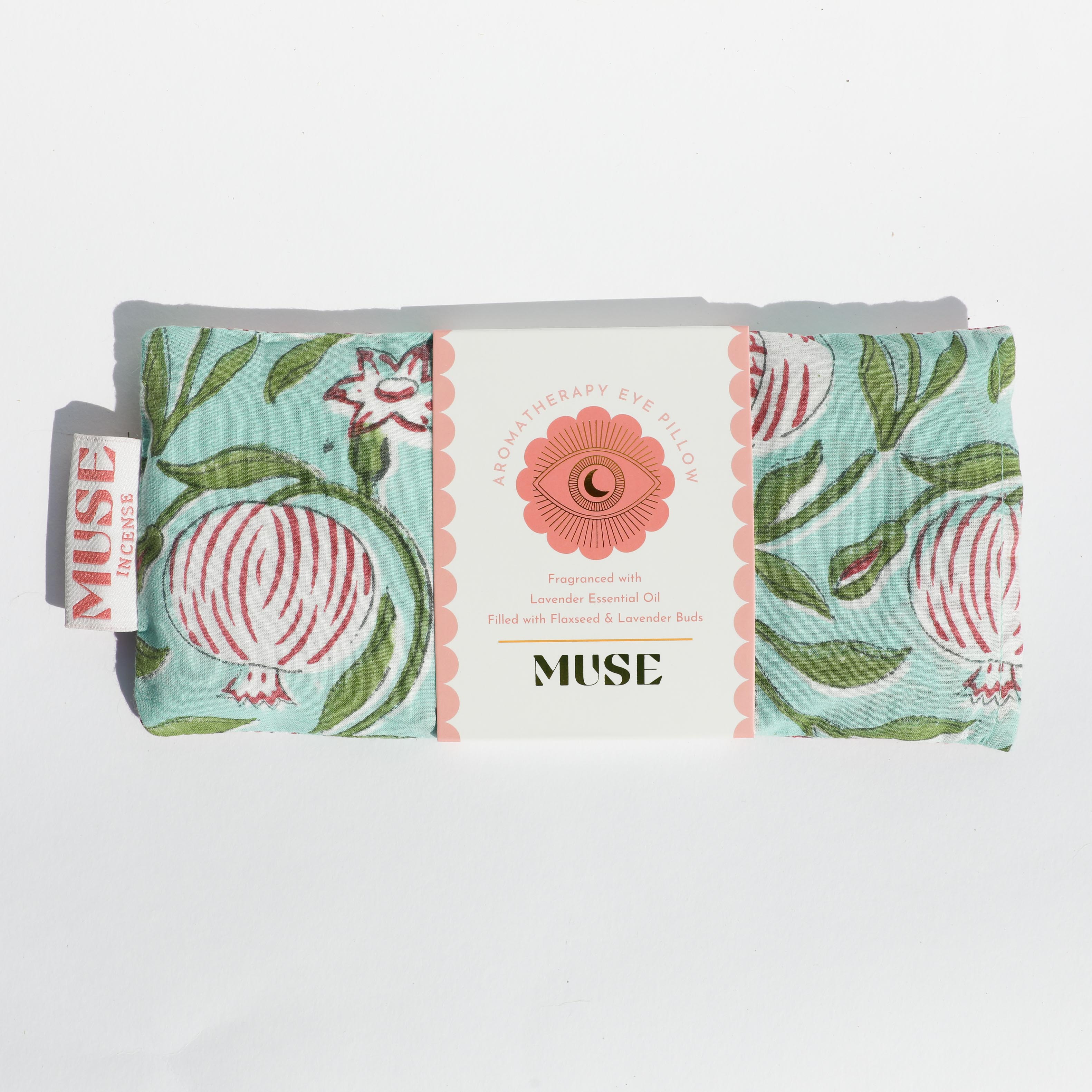 Pomegranate Block Printed Eye Pillow